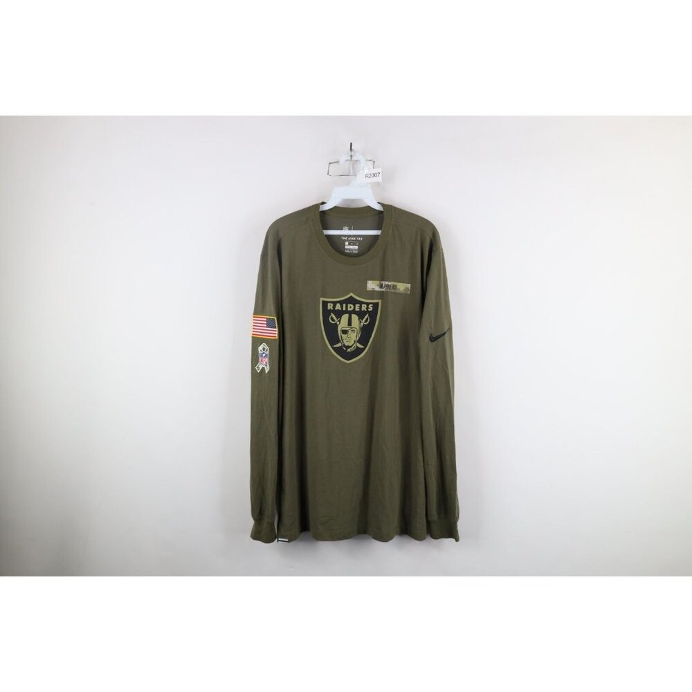 Nike Mens XL Salute To Service Las Vegas Raiders Football Long Sleeve T-Shirt - Picture 1 of 14